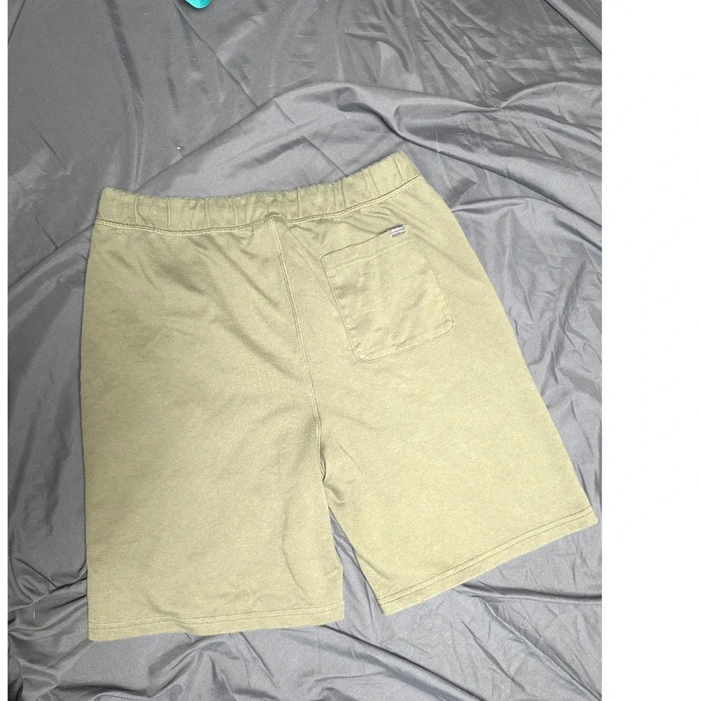 Eddie Bauer Mens Lounge Shorts Olive Green French Terry Sleepwear Size Medium - Picture 2 of 5